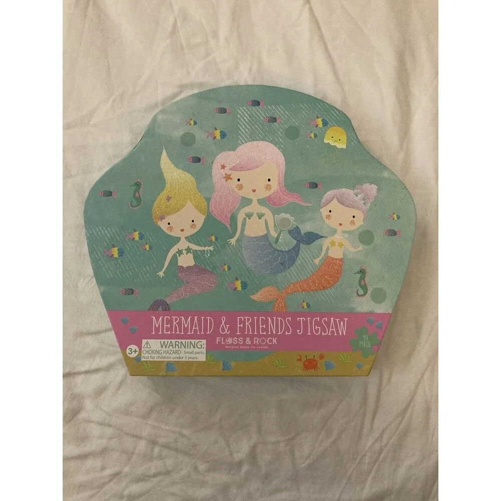 Mermaid & Friends Jigsaw | Floss & Rock | 40 Pieces | 60x41cm (23x16in)